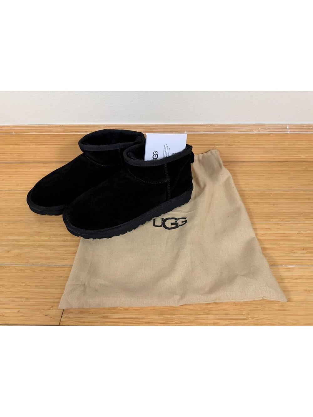 NEW UGG Classic Ultra Mini Black Suede Boots EU 37 / Women’s 6 – New + UGG Bag